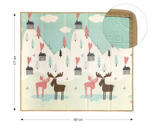 Tapet loje i palosçëm Milly Mally Pastel Deer, kundërrëshqitës, antialergjik, shumëngjyrësh pastel