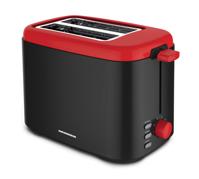Toster për bukë Heinner Wassay 800 HTP-800BKR, 800W, 7 nivele pjekjeje, zi e kuqe