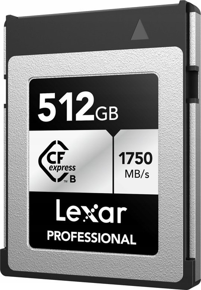 Kartë memorie Lexar Professional CFexpress Type B Silver Series, 512GB, 1750MB/s, argjendtë e zezë