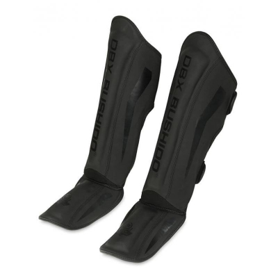 Mbrojtëse kërciri Black Master M, PU, mbyllje me rripa Velcro, të zeza