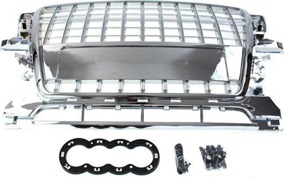 Grillë e përparme MTuning për Audi Q5 8R, 2009-2012, krom, me PDC
