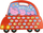 Lodër makinë VTech Peppy Letter Auto 61806, interaktive, e kuqe