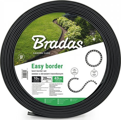 Skaj bari Bradas EASY BORDER, set 10m, lartësi 40mm, i zi