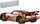 Makina lodër Disney Pixar Cars William Byrev 24, metal, Nascar, e kuqe me ari