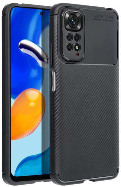 Mbrojtëse telefoni Forcell Carbon Premium, për Xiaomi Redmi Note 14 Pro 4G, e zezë
