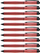 Stilolaps roller Stabilo Palette F, set 10 copë, i kuq