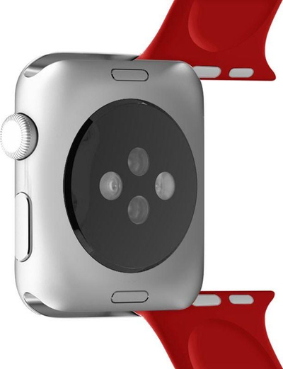 Rrip për orë inteligjente Icon Aw44iconred, silikon, për Apple Watch 44mm, i kuq