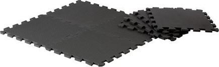 Tapet puzzle Pure2Improve, set 8 copë, plastikë polietilen, i zi
