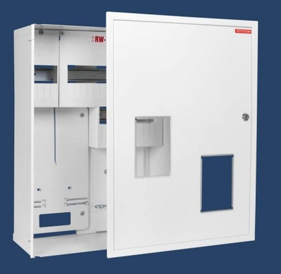 Kabinë matëse Karwasz W-2L-P-27 Z/O, 2 matësa 1 dhe 3 fazor, 27 module, e bardhë