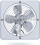 Ventilator industrial axial Fi 200, mur, diametër 200mm, i bardhë