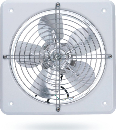 Ventilator industrial axial Fi 200, mur, diametër 200mm, i bardhë