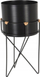 Stendë për bimë Home Styling Collection, metal, 17x31.5 cm, e zezë