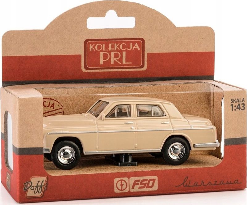 Makina lodër Daffi Warszawa 223, shkalla 1:43, die-cast, bezhë