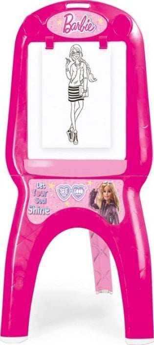 Tabelë vizatimi Dolu Barbie Easel, për kalamaj, me këmbë, rozë