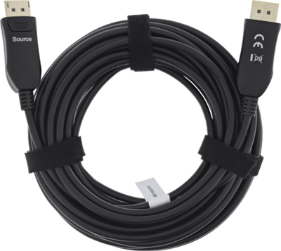 Kabllo InLine DisplayPort 1.4 AOC, 8K 4K, 30m, e zezë