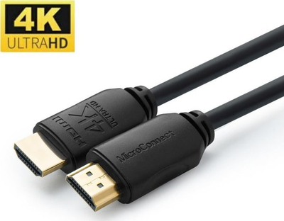 Kabllo HDMI MicroConnect MC-HDM191915V2.0, 15 m, 4K, e zezë