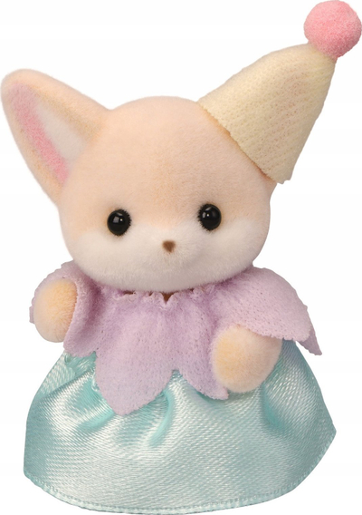 Set lodër Sylvanian Families Floating Cloud Rainbow Train, tren me re dhe ylber, me bebe Fennec Fox, shumëngjyrësh