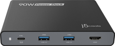HUB USB C J5create JCDP392, USB 3.2, Power Delivery 90W, i zi