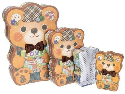 Set kuti dhuratash Rozette Flower Box, 3 copë, me arush, shumëngjyrëshe