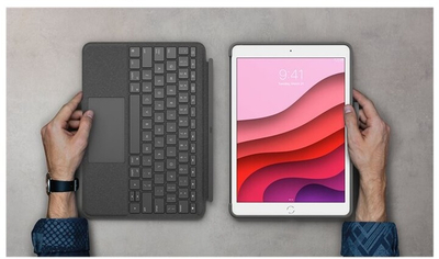 Футрола Logitech со Combo Touch тастатура за Apple iPad (7-ма генерација, 8-ма генерација), CZ, црна