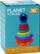 Lodër druri sorter piramidë Leantoys, 10 pjesë, edukative, shumëngjyrëshe