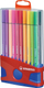 Set markera STABILO Pen 68 ColorParade, 20 copë, ngjyra të përziera, kuti e kuqe kaltër