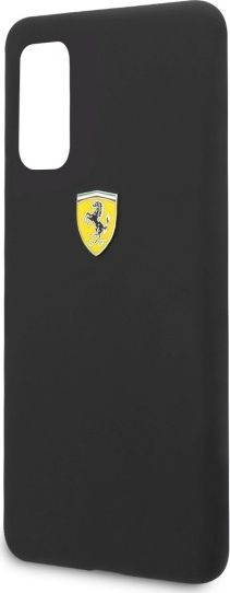Mbulesë telefoni Ferrari Hardcase për Samsung Galaxy S20, silikoni, origjinale, e zezë