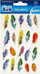 Ngjitëse zbukuruese Sticker Boo Feather, set me 20 copa, shumëngjyrëshe