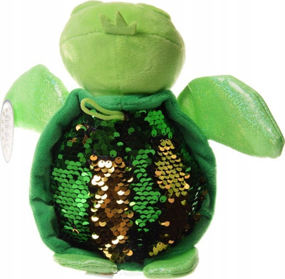 Lodër pelushi ZOLW Turtle 2 KOL, 45cm, me gurë që shndrisin, jeshile