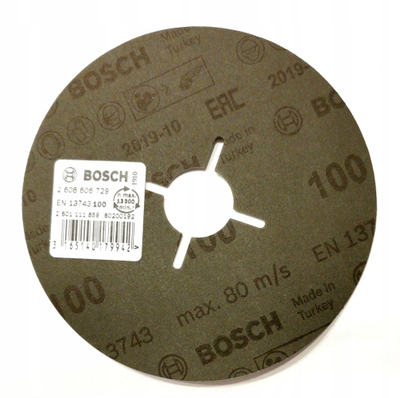 Disk gërryes Bosch Blue Metal Fibre 115mm, granulë 100, për metal