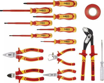 Set veglash elektrike Neo, 13 pjesë, kaçavida dhe pinca 1000V