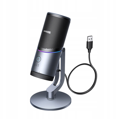 Mikrofon kondensator UGREEN, USB, 24bit 96kHz, RGB, për kompjuter