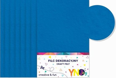 Fletë filci dekorative Interdruk A4, set me 8 copa, blu e fortë