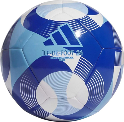 Top futbolli adidas Olympics 24 Club IW6328, madhësia 5, për bar natyral, blu