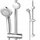 Set dushi Invena City, 3 funksione, krom