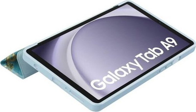 Mbrojtëse tableti Tech-Protect SmartCase për Samsung Galaxy Tab A9 8.7", me auto sleep wake, ngjyrë blu me lule