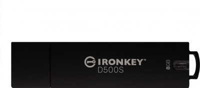 USB Kingston IronKey D500S, 8 GB, e zezë