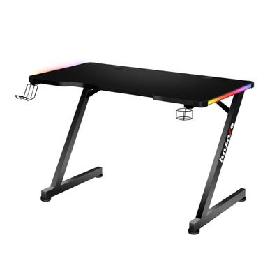 Tavolinë lojërash Huzaro Hero 2.5, 120x60 cm, 25 mm,RGB LED, e zezë