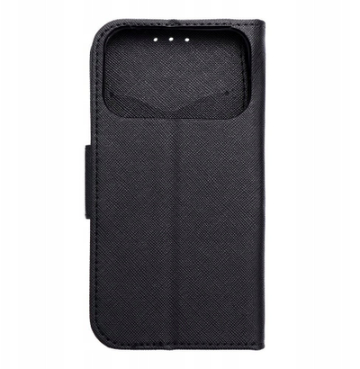 Këllëf libri OEM Fancy për iPhone 17 Pro, me xhepa për karta, funksion mbajtëse, i zi