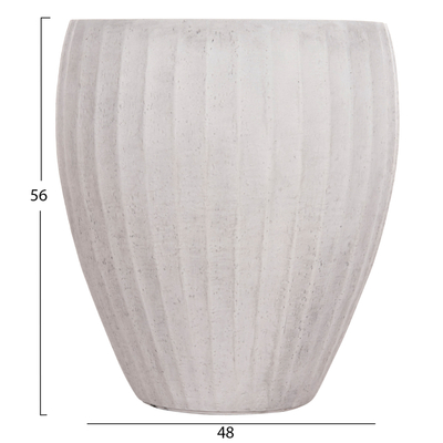 Set vazo dekorative Gardener HM4728, 3 copë, FiberClay, ngjyrë çimento