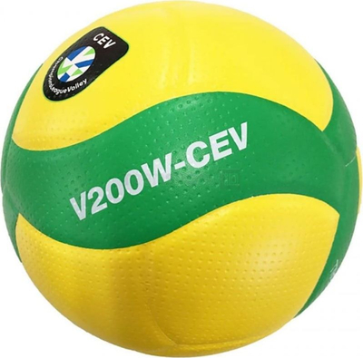 Top volejbolli Mikasa V200W CEV Match, madhësia 5, i verdhë blu