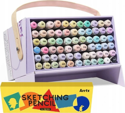 Set markuesish Arrtx OROS, 66 copë, bojë alkooli, ngjyra pastel