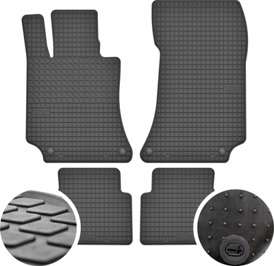 Tapete gome Mercedes Benz E W212 GLK, set 4 copë, i zi