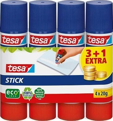 Shkop ngjitës Tesa EcoLogo 57088, 20g, i larshëm, pako me 4 copa