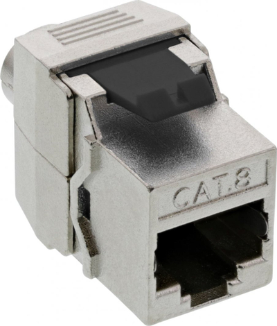 Modul rrjeti InLine RJ45 Keystone Jack, Cat 8.1, Snap In, i bardhë