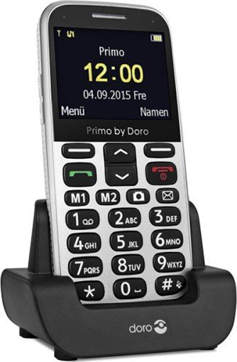 Telefoni Doro Primo 366, ekran 2.3\", bateri 1000 mAh, ngjyrë argjendi