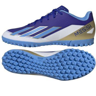 Фудбалски копачки adidas X Crazyfast 23 Club Messi TF, за синтетичка трева, повеќебојни