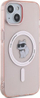 Këllëf telefoni Karl Lagerfeld IML Choupette MagSafe për iPhone 14 15 13 6.1", i tejdukshëm, rozë