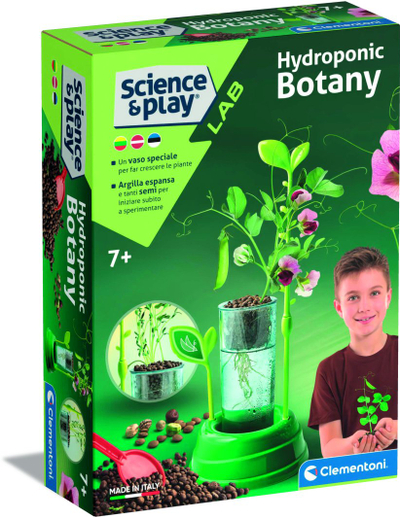 Set kreativ Clementoni Botany, laborator shkencor hidroponik, 7+ vjeç, jeshil