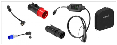 Karikues portativ për EV Bury PowerFlash PF9050, 22 kW, IP67, i zi